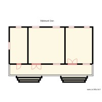 vue en plan Bâtiment don de KONOUHOUE