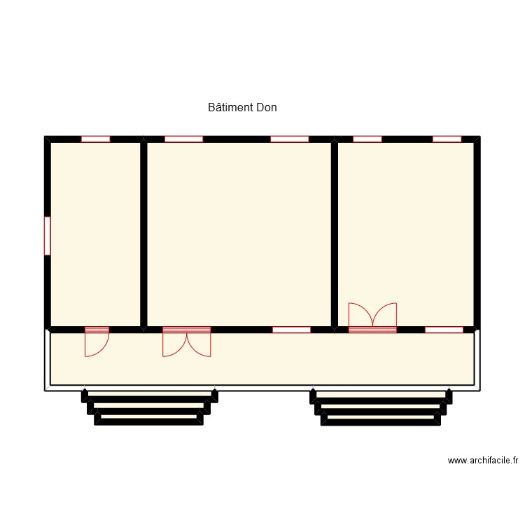 vue en plan Bâtiment don de KONOUHOUE. Plan de 0 pièce et 0 m2
