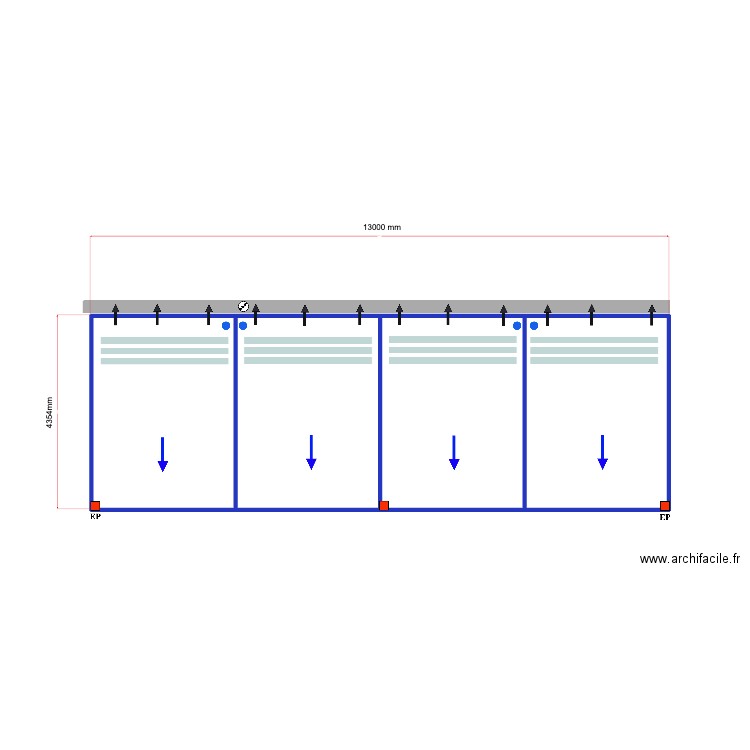 Yumna TARAZI. Plan de 4 pièces et 55 m2