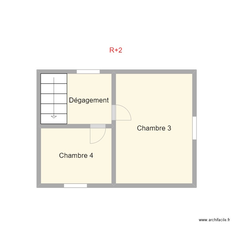 PLAN 2404 DANDRIEU R+2. Plan de 3 pièces et 11 m2