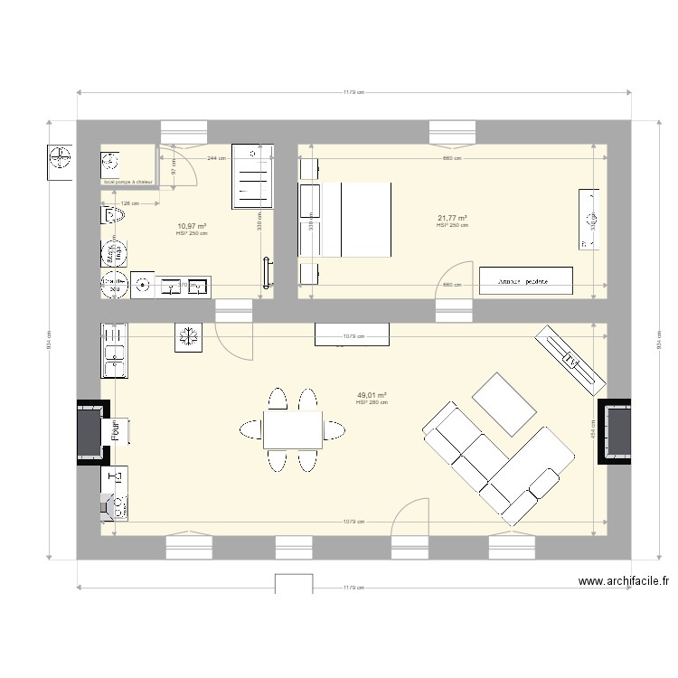 Nico Céline. Plan de 4 pièces et 83 m2