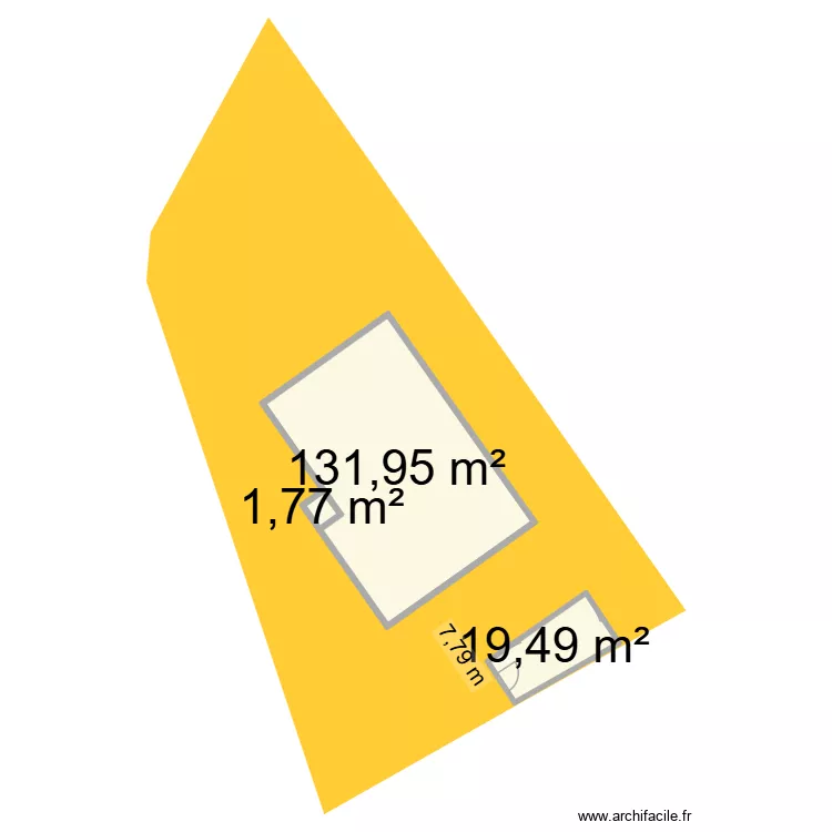 abri de jardin + carport. Plan de 3  et 153 m²
