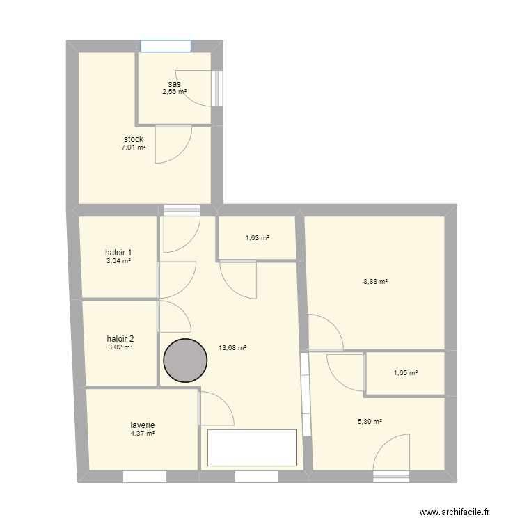 fromagerie 8. Plan de 10 pièces et 52 m2