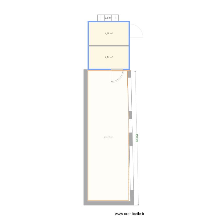 les viviers de camaret. Plan de 6 pièces et 42 m2