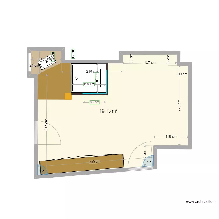 Said avec Douche V2. Plan de 