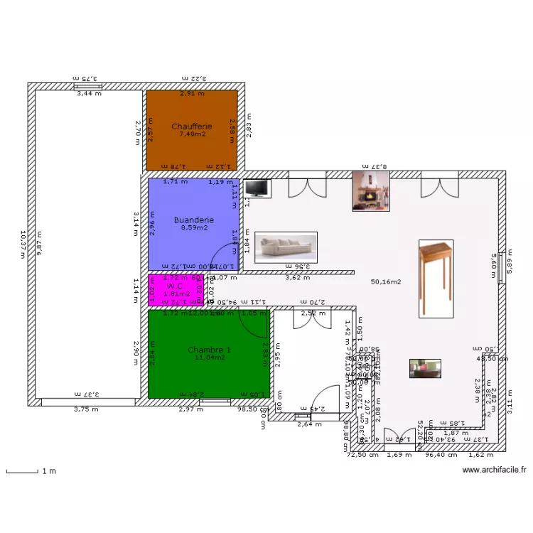 RDC avec garage. Plan de RDC avec garage. Plan de
