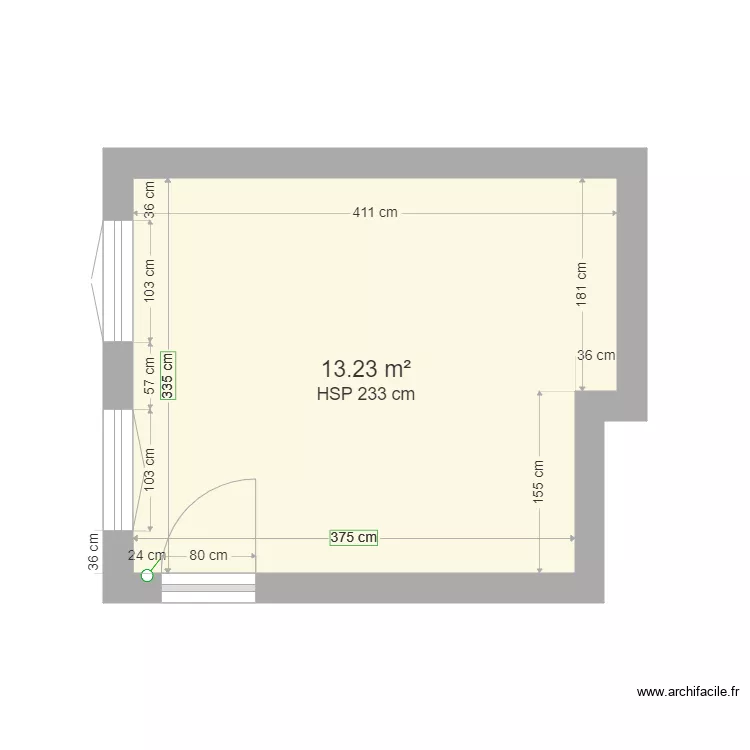 Chambre 1er arri&egrave;re. Plan de 