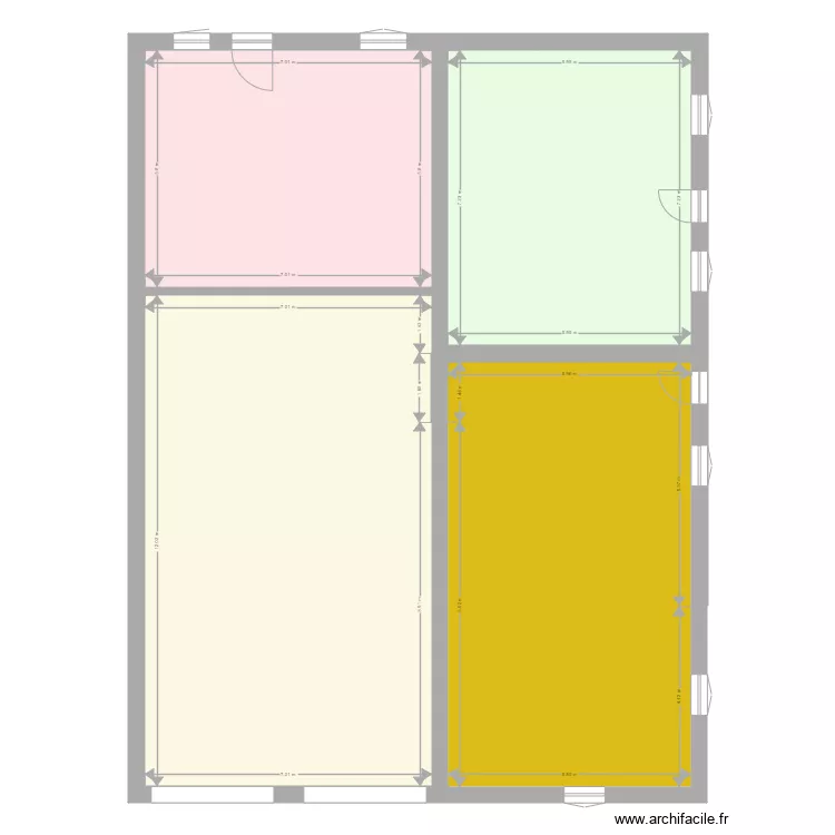 Mercerie apres demol. Plan de 