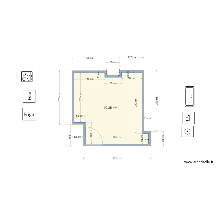 cuisine elsa. Plan de 0 pièce et 0 m2
