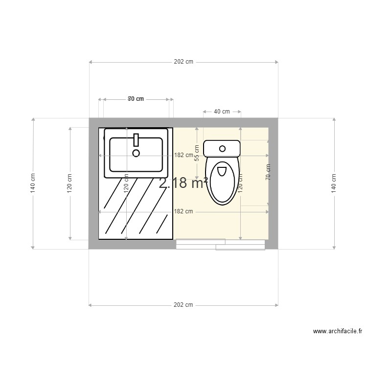 SDB Michel ARCAMBAL V2. Plan de 0 pièce et 0 m2