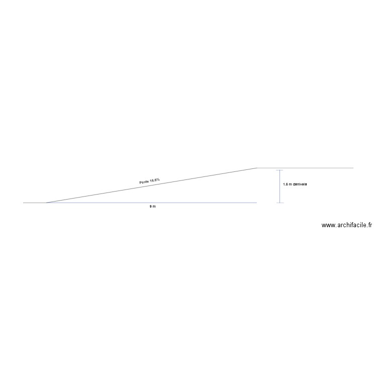 Plan de coupe rampe accès véhicules. Plan de 0 pièce et 0 m2