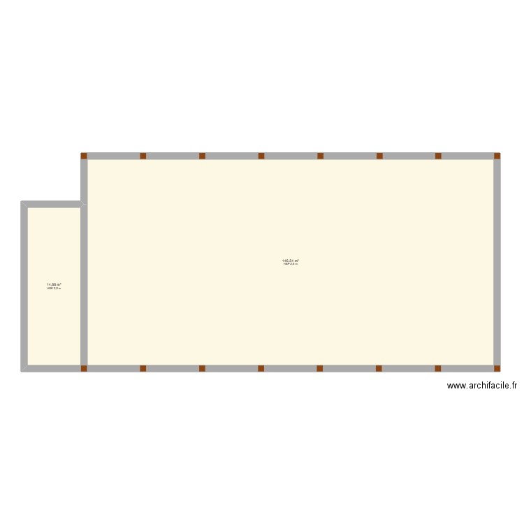 CBBA Expansion. Plan de 2 pièces et 161 m2