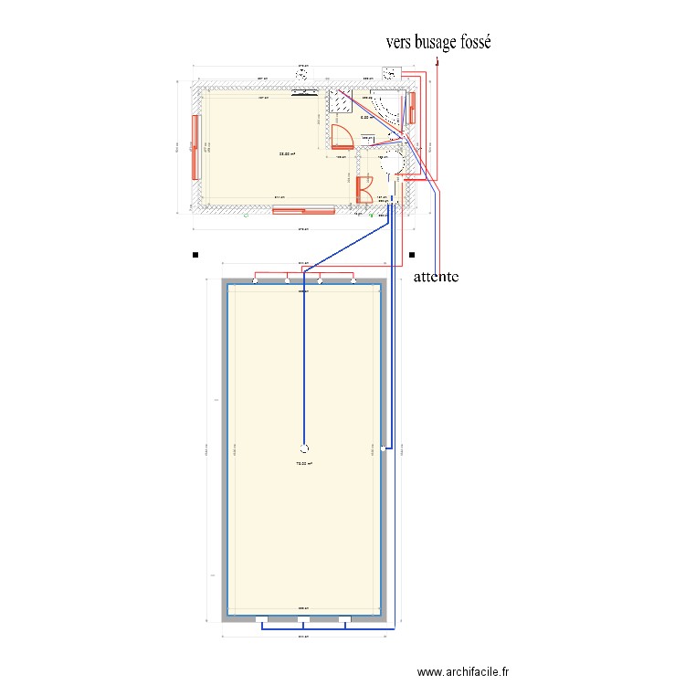 pool house. Plan de 0 pièce et 0 m2