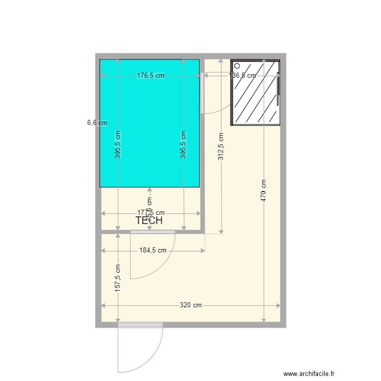 SAS ALTES 2. Plan de 2 pièces et 15 m2