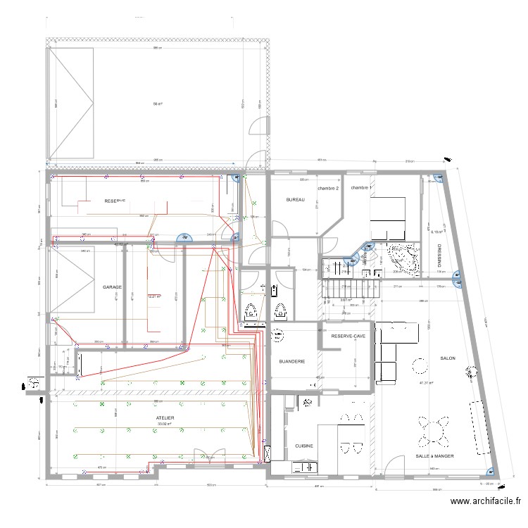 maison La Chapelle Chaussée limite propriété 3 électricité. Plan de 0 pièce et 0 m2