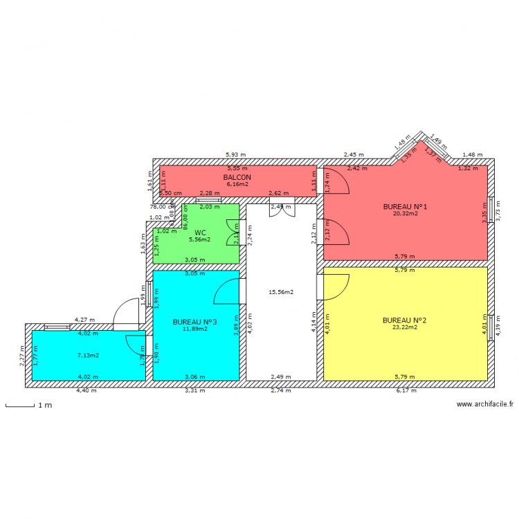 19 1er étage DEFINITIF. Plan de 0 pièce et 0 m2