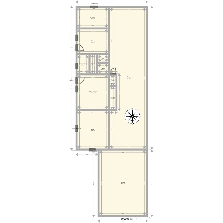 Pelcy. Plan de 19 pièces et 461 m2