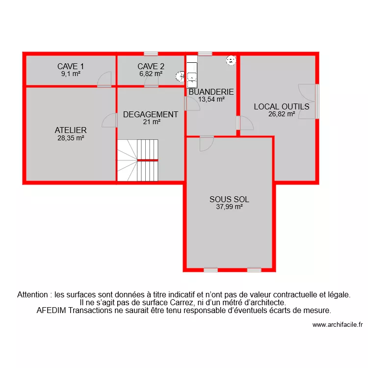 BI 7198 SOUS SOL. Plan de 