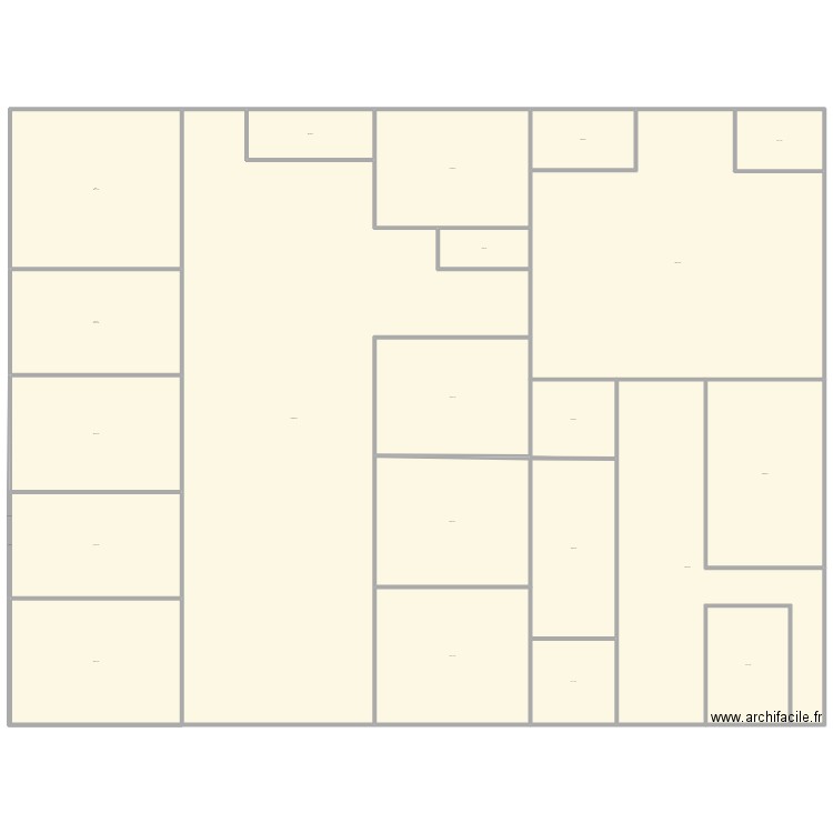 R.D.C. Plan de 23 pièces et 6440 m2