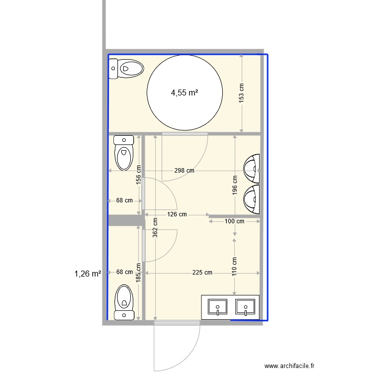 Projet wc 6. Plan de 0 pièce et 0 m2