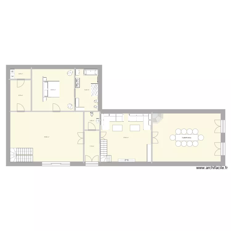 Maison 1. Plan de 