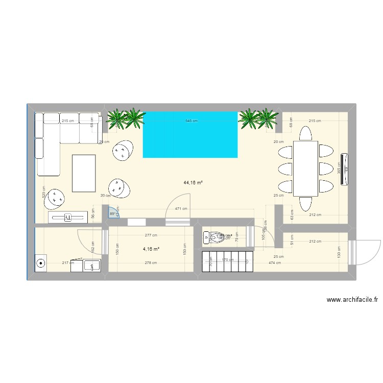 rdc riad mar. Plan de 0 pièce et 0 m2