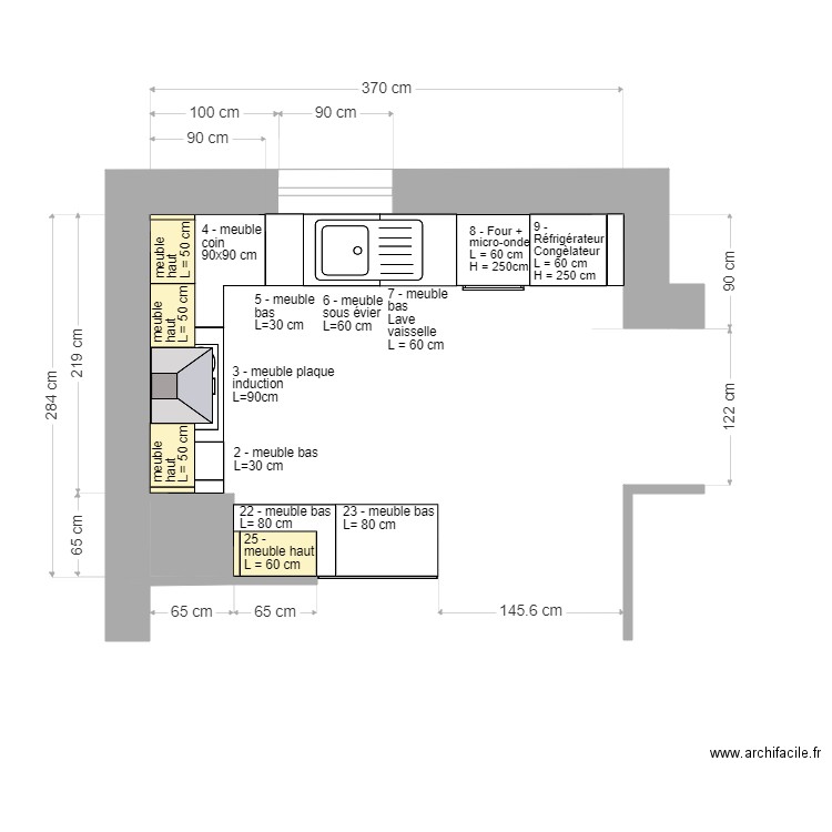 Artmonia  cuisine Conforama. Plan de 0 pièce et 0 m2