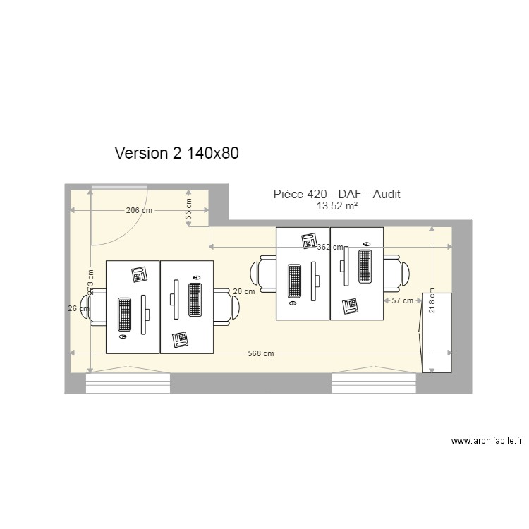 Pièce 420 Audit V2 140x80. Plan de 0 pièce et 0 m2