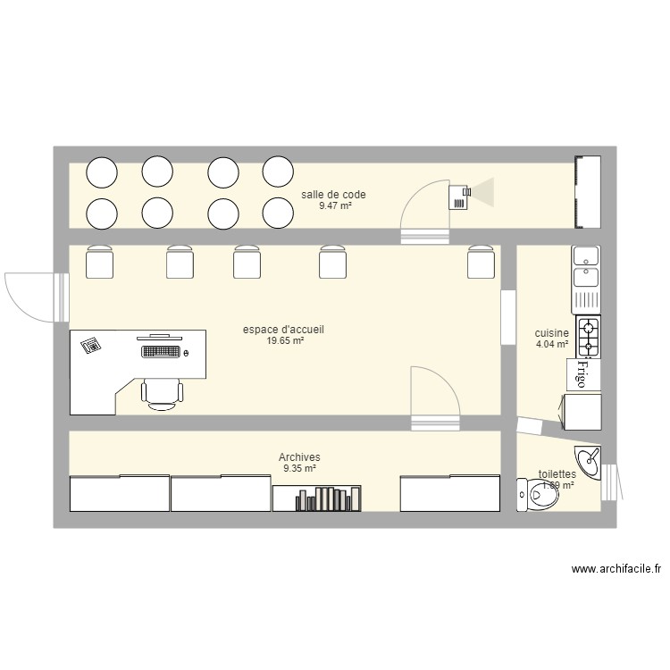 auto ecole. Plan de 0 pièce et 0 m2