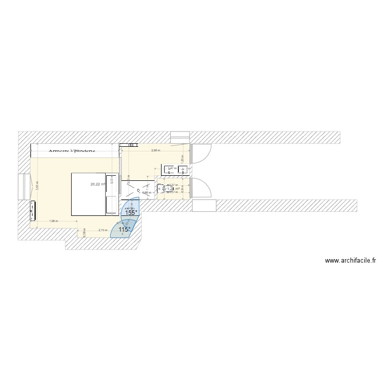 Plan Chambre Valady 3. Plan de 0 pièce et 0 m2