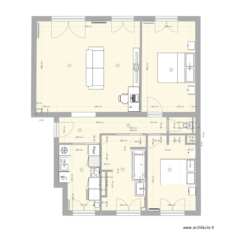 Cotation cloisonement. Plan de 0 pièce et 0 m2