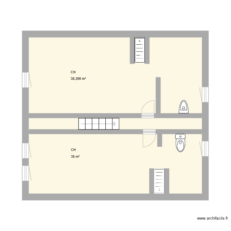 ETAGE HIRSON. Plan de 0 pièce et 0 m2