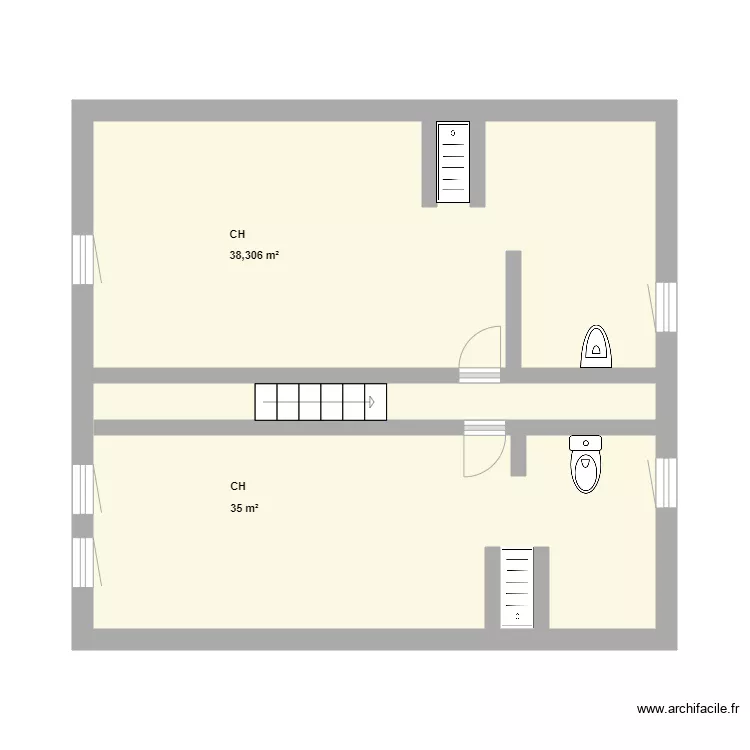 ETAGE HIRSON. Plan de 