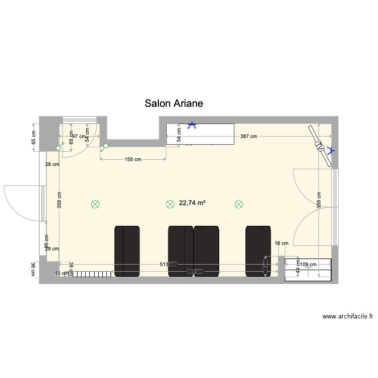 Salon Ariane 1. Plan de 0 pièce et 0 m2