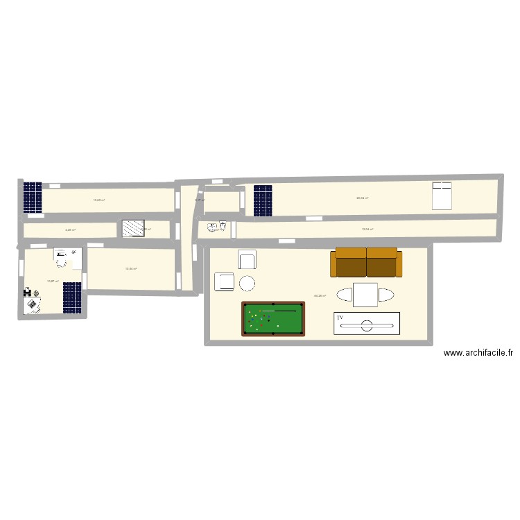 Smarthome medi Aarón. Plan de 10 pièces et 135 m2