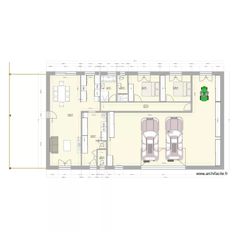 maison neuve tioture. Plan de 9 Pièces et 191 m² maison neuve tioture. Plan de 9 Pièces et 191 m²