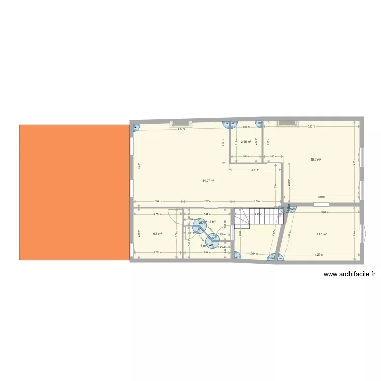 plan 1er etage existant 2. Plan de 