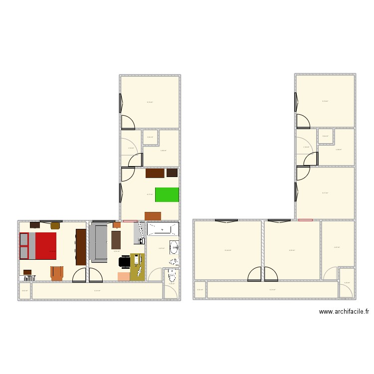 mes plans. Plan de 22 pièces et 115 m2