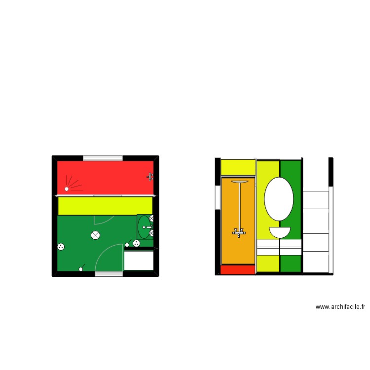 salle de bain. Plan de 0 pièce et 0 m2