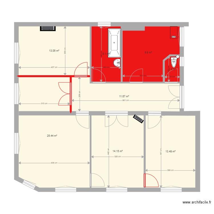 fabre démolition. Plan de 0 pièce et 0 m2