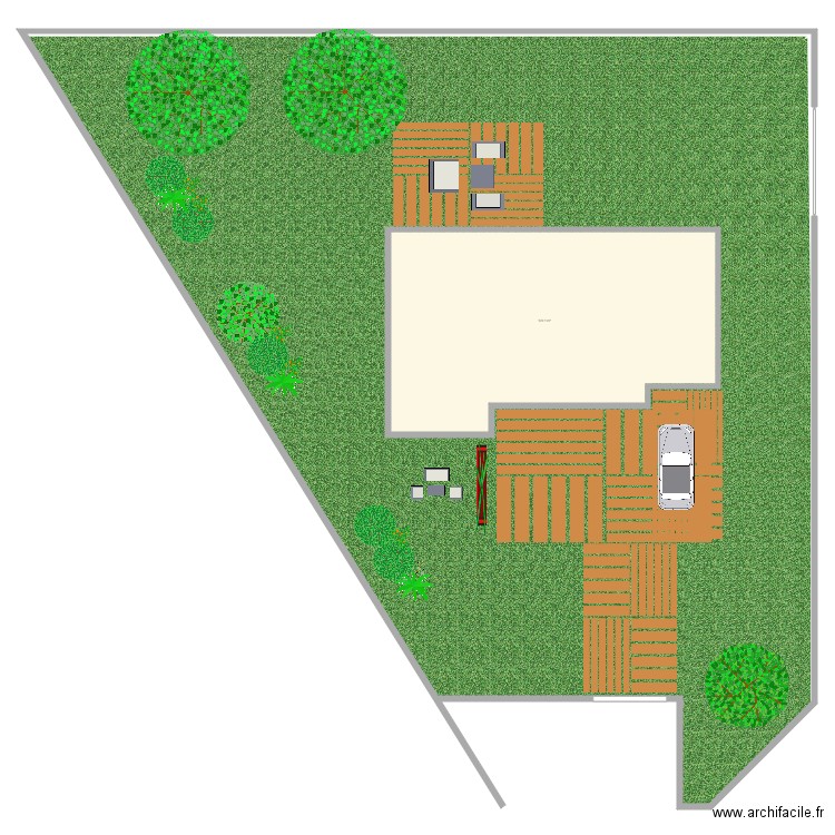 Terrain  maison jardin. Plan de 0 pièce et 0 m2