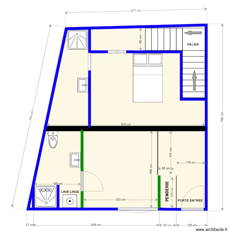 ROMMELAERE etage ananum&eacute;. Plan de 