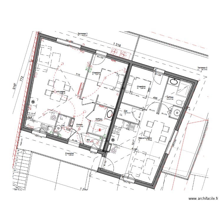 SAS BLUE  LOT 3 ET 4. Plan de 0 pièce et 0 m2