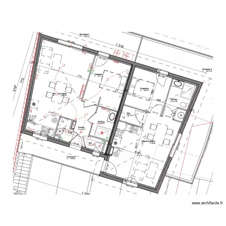SAS BLUE  LOT 3 ET 4. Plan de 