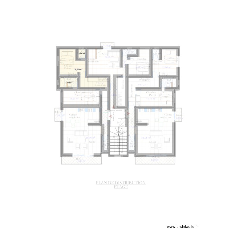 plan 1. Plan de 0 pièce et 0 m2