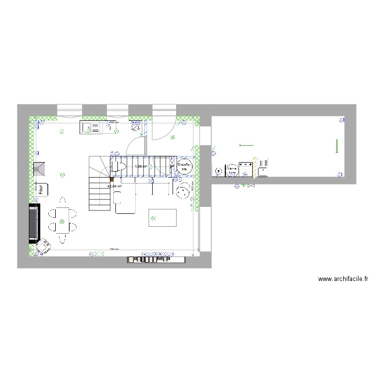 RDC. Plan de 0 pièce et 0 m2