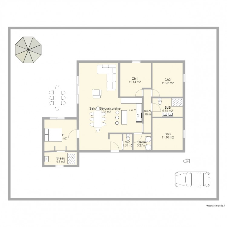 Version Hortense. Plan de 0 pièce et 0 m2
