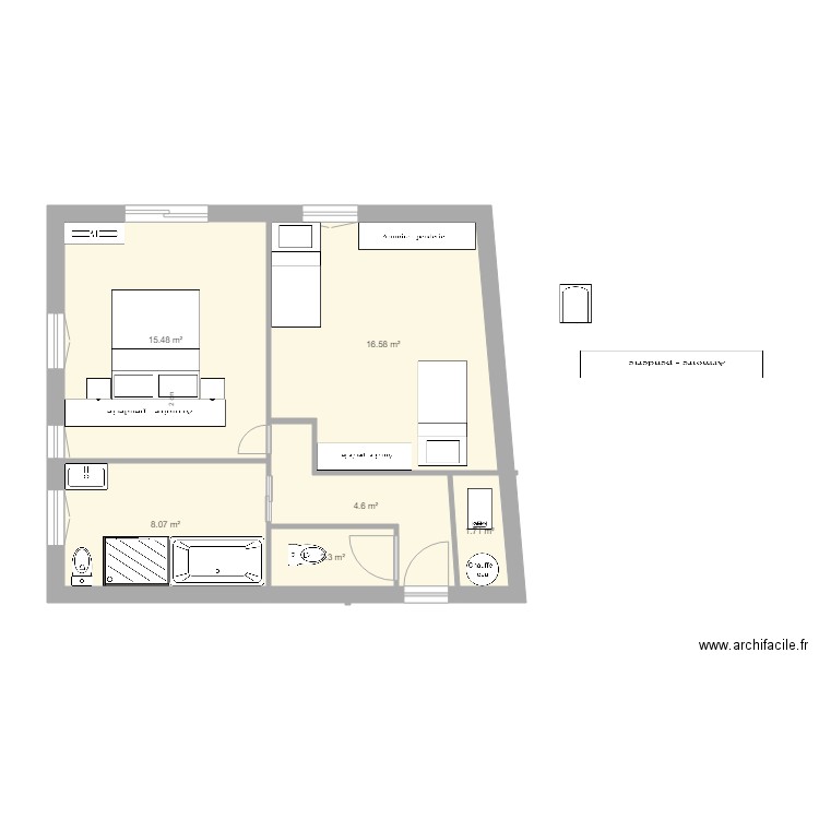 gruson . Plan de 0 pièce et 0 m2