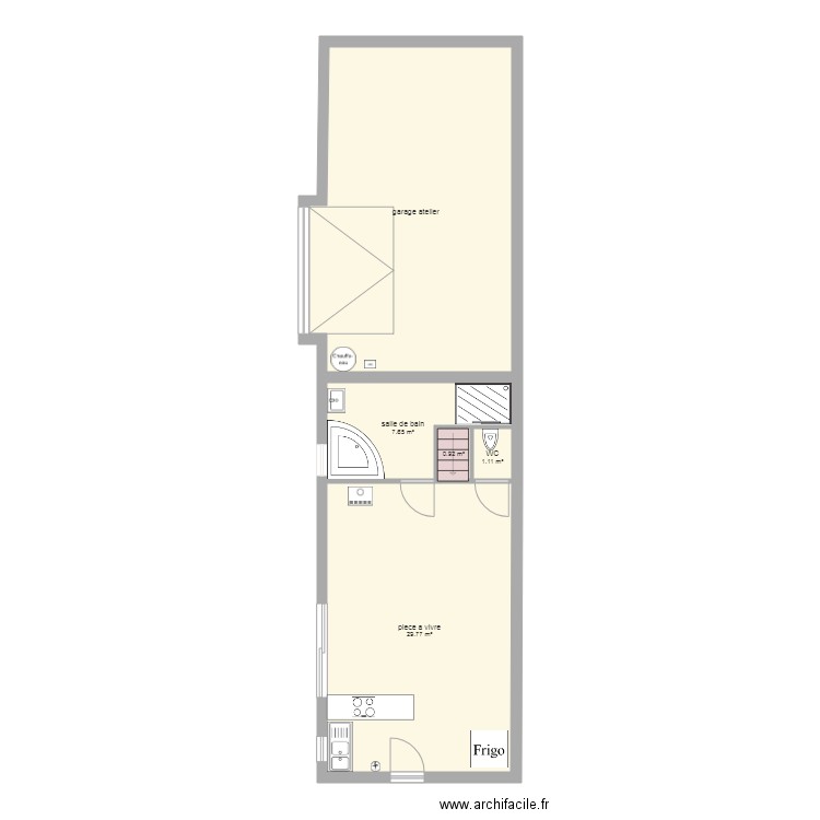 hangar. Plan de 0 pièce et 0 m2