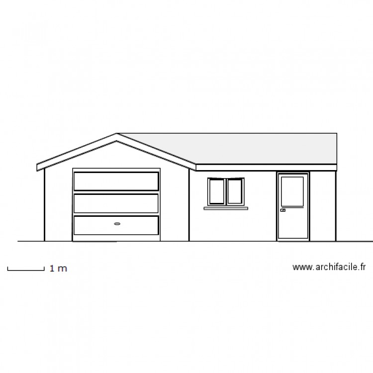 facade ouest. Plan de 0 pièce et 0 m2